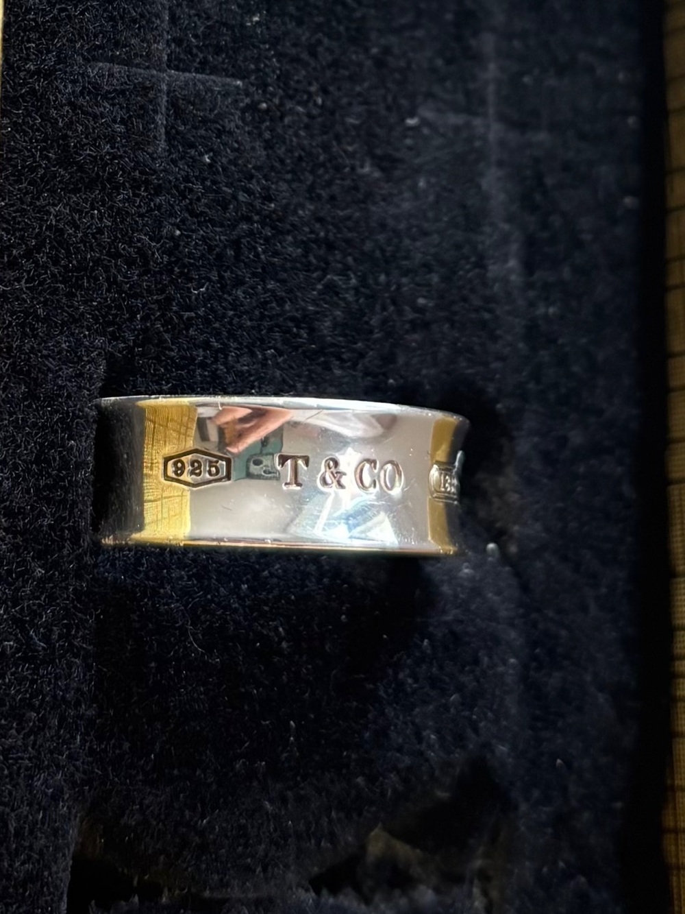 Tiffany & Co. Sterling Silver Wide Band Ring 1837
